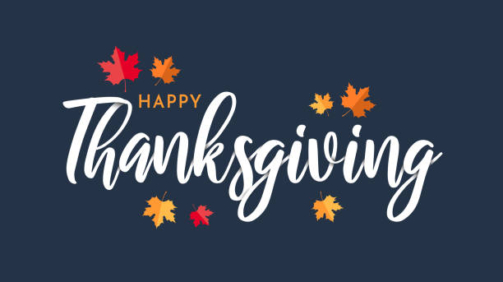 Happy Thanksgiving lettering background with leafs. Vector illustration. EPS10